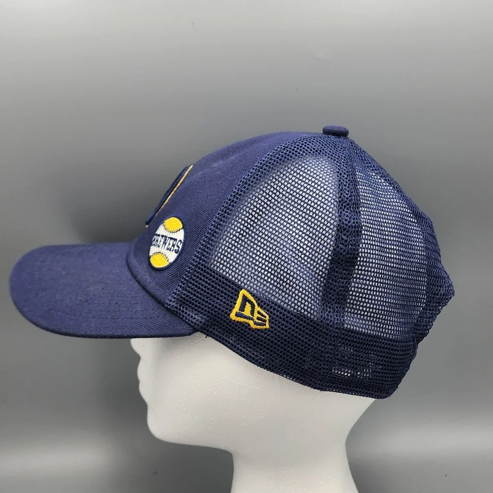 MLB Milwaukee Brewers Logo Youth Hat New Era 9Forty Trucker Mesh Snapback Cap